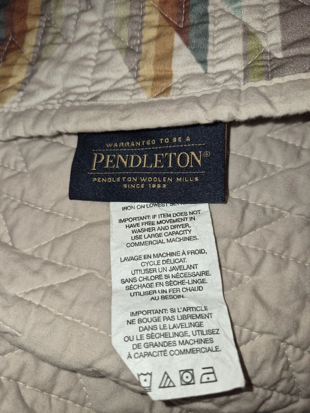 Pendleton King Size White Sands Quilt Bedspread